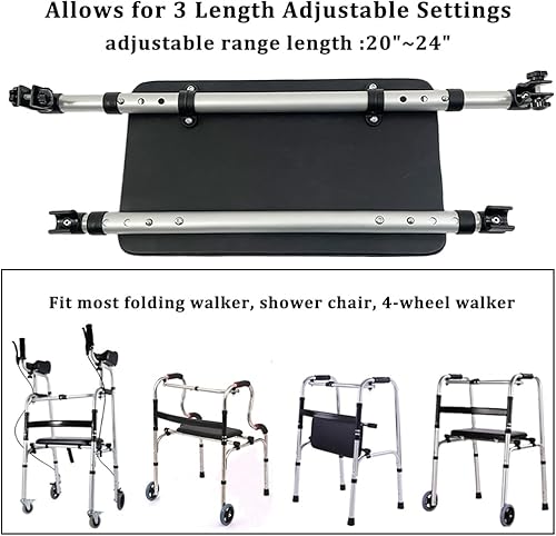 Miniatura 8 de Asiento plegable para asiento fijable, capacidad máxima de peso de 250 libras, 20 pulgadas de largo x 7.9 pulgadas de ancho (A)