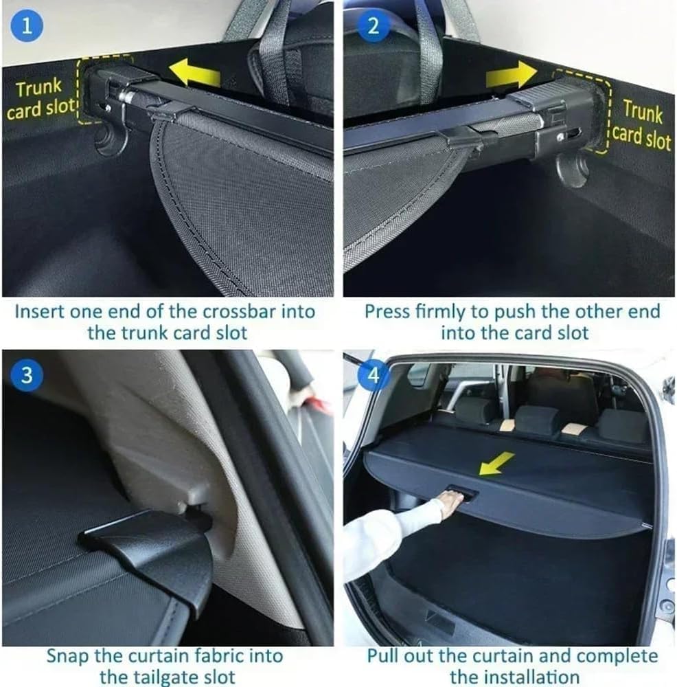 SSCOR Copertura Posteriore Retrattile per Auto per MG HS EHS 2019-2024 AS23,Mensola Cappelliera Tronco Privacy Ripiano Posteriore e Organizzazione Bagagli
