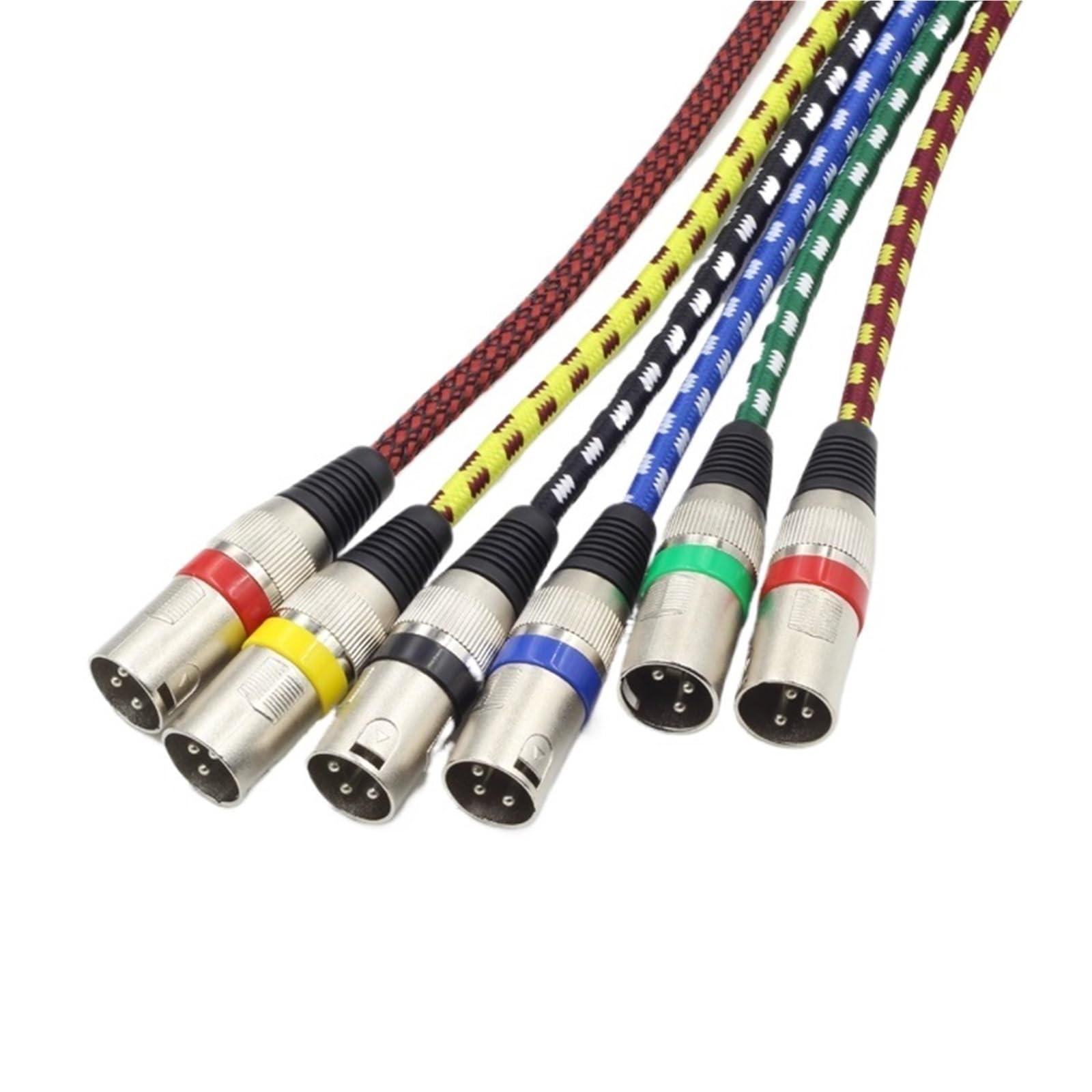 XLR-Mikrofonkabel XLR auf XLR Stecker auf Buchse Mischverstärker Audio Line Professionelle Anpassung(Red Black,3m)