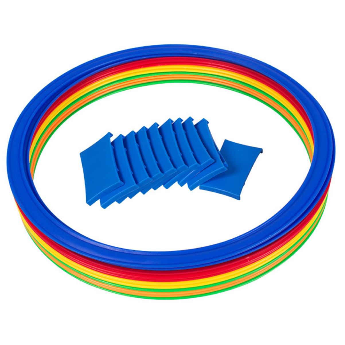 SUPVOX 10Pcs Ring Toss Game Set Colorful Outdoor Playing for Backyard Fun Agility Training and Skill Development with Buckles for Outdoor Activities