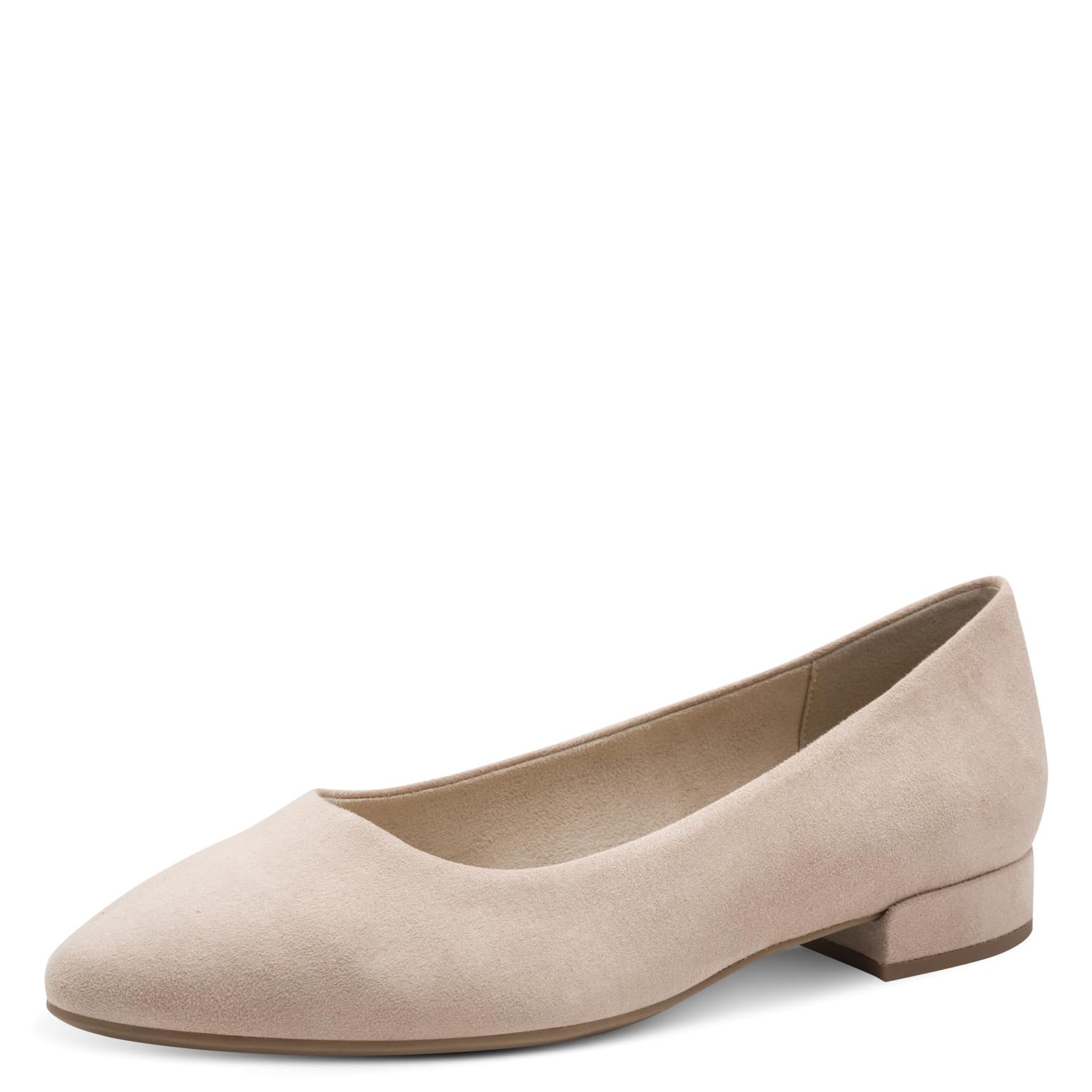 Jana Women’s Ballerinas with Block Heel Vegan, Beige, 3,5 UK