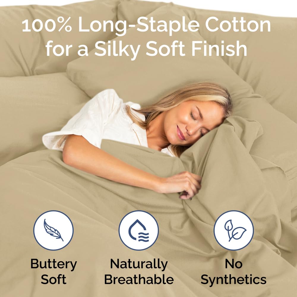 Fundas para almohadas 100% algodón tamaño King - Fundas de almohada refrescantes, transpirables y suaves, juego de 2 - 400 hilos de algodón - Libres de arrugas y decoloración - Protectores lavables a