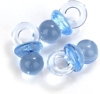 Small Blue Acrylic Baby Pacifier Baby Shower Favors - 144 Pieces
