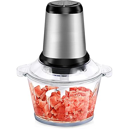 Amazon フードプロセッサー 2 0l大容量 一台多役 チョッパー 350wハイパワー 二段構造4枚刃 ２段変速可能 ガラス製 0000 フードプロセッサー 通販