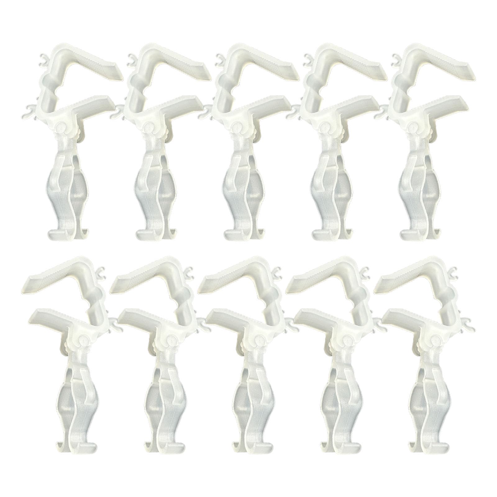 Woedpez Invisible Roof Clamps for Holiday Lights – Secure Grip on Gutters & Edges, Rust-Resistant Polystyrene for Seamless Yearlong Displays Strong Hold on Gutters