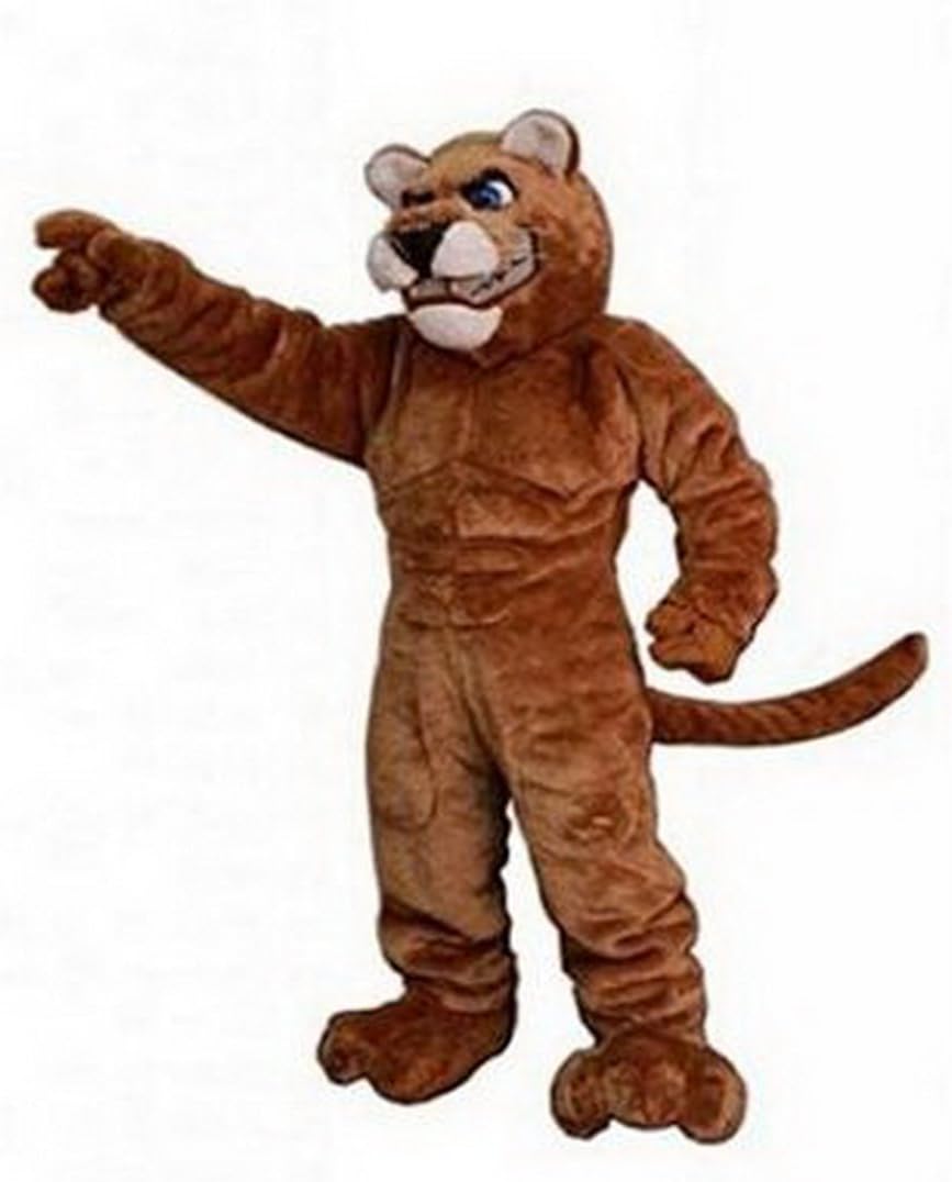 Power Cat Cougar Mascot Costume Cute Unisex Animal Cosplay Costumes Cartoon Character Clothes for Adults Business Mascots Party Halloween