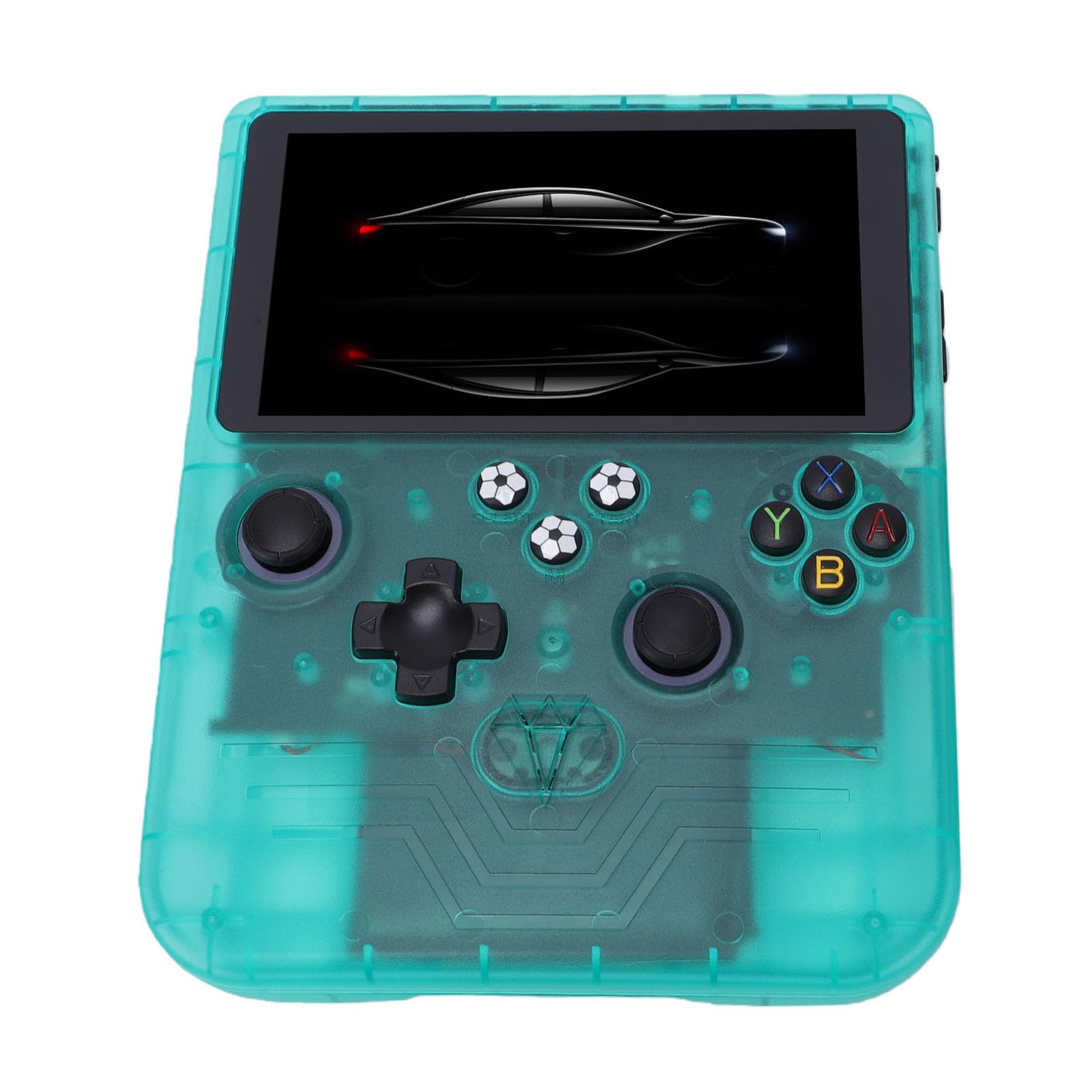 Console di Gioco retrò Portatile con Schermo HD da 6 Pollici per gli Appassionati di Giochi Doppio Joystick RGB Batteria da 6000 MAh (Verde trasparente)