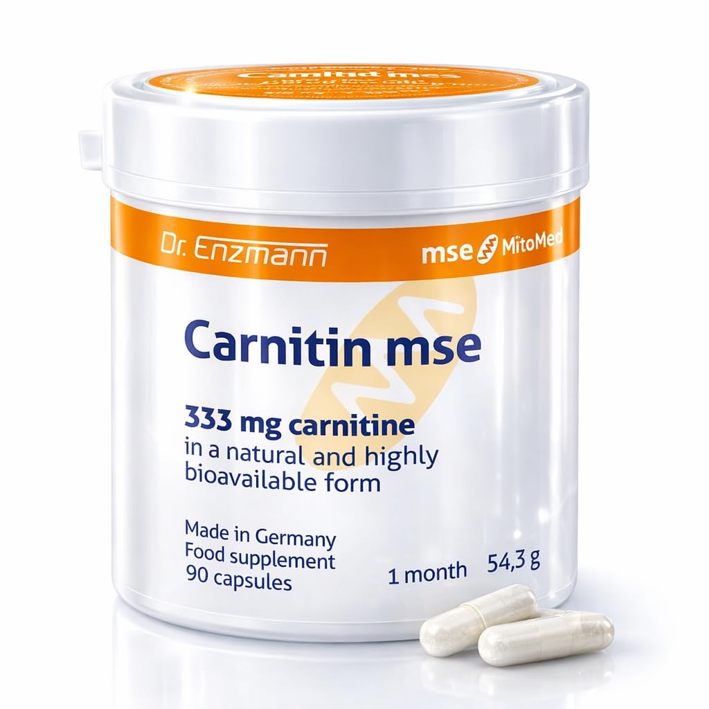 L- Carnitine 333mg 90 Capsules for Men & Women - Energy Boost, Fitness & Wellness - Supports Healthy Immune - Natural & Highly Bioavailable Form Supplements - Made in Germany
