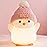 FAMIDUO Penguin Night Light, Cute Pink Penguin Lamp with Knit Hat, Soft Silicone Nursery Nightlight for Baby, Rechargeable/Dimmable/Timer,LED Squishy Novelty Animal Bedside Lamp,Funny Gifts for Kids