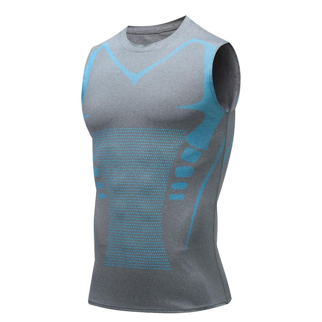 MEIION mavendi Lot de gilets sculptants ioniques pour homme, gainants, en tissu respirant de soie glacée
