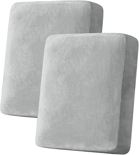 Miniatura 110 de Funda para sofá, funda de cojín de terciopelo elástico de 2 piezas, funda elástica lavable para asiento o respaldo, fundas de asiento de sofá para