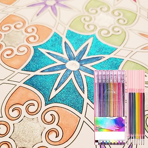 Glitter Gel Pen Set, 2024 New Fine Sparkle Markers Colorful Art Pens for Writing, Scrapbooking, Coloring and Greeting Cards, Journal Drawing (8 Pcs)