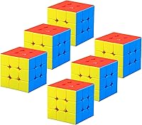 Vista 10 de CFMOUR Cubo magnético de velocidad 3 x 3 – Moyu RS3M cubos sin calcomanías con soporte, 48 imanes – Juguete rompecabezas superrápido para resolver