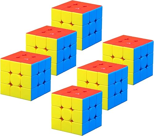 Miniatura 19 de CFMOUR Cubo magnético de velocidad 3 x 3 – Moyu Meilong 3M cubos mágicos sin calcomanías con soporte – Juguete rápido y suave para resolver
