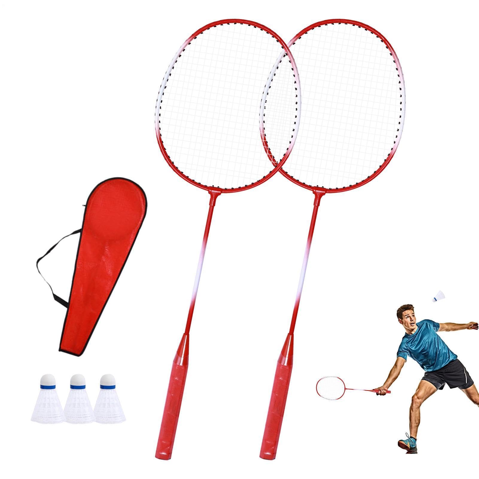 Racchetta da Badminton, Set di Racchette da Badminton | Set di racchette da portatili per 2 giocatori - Set da per interni, attrezzatura sportiva per adulti, adolescenti