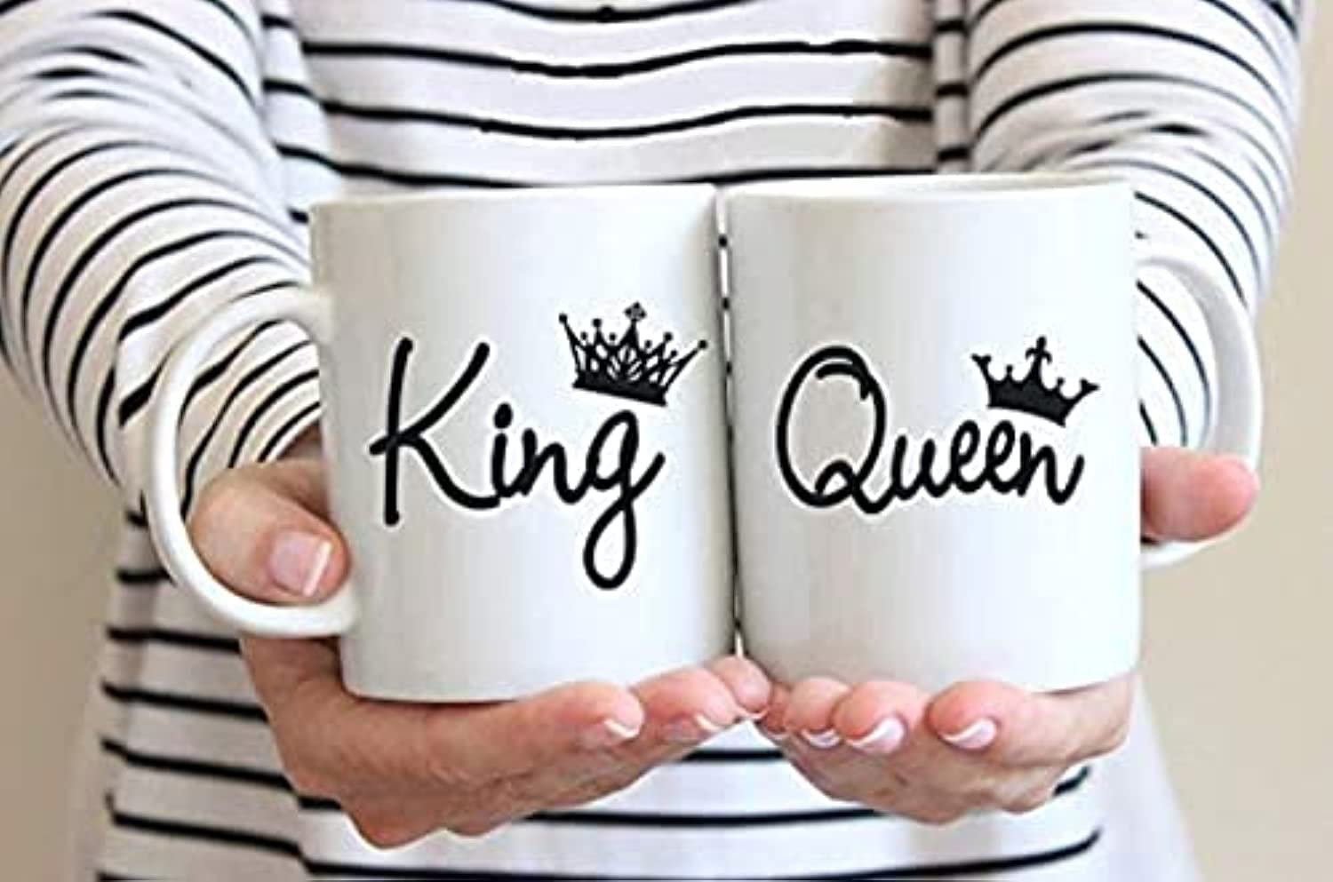 MR.MUG King and Queen Couples Coffee Mugs 11 oz, Unique Wedding Gift For The Mr. and Mrs, Bride and Groom, Anniversary Present Husband and Wife, Birthday Gift for Couples