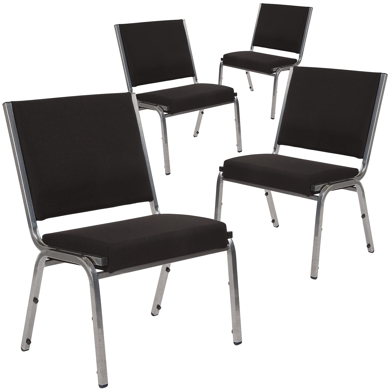 Photo 1 of ****SIMILAR ITEM*** Flash Furniture 4 Pack HERCULES Series 950 lb. Rated Black Fabric Bariatric Medical Reception Chair