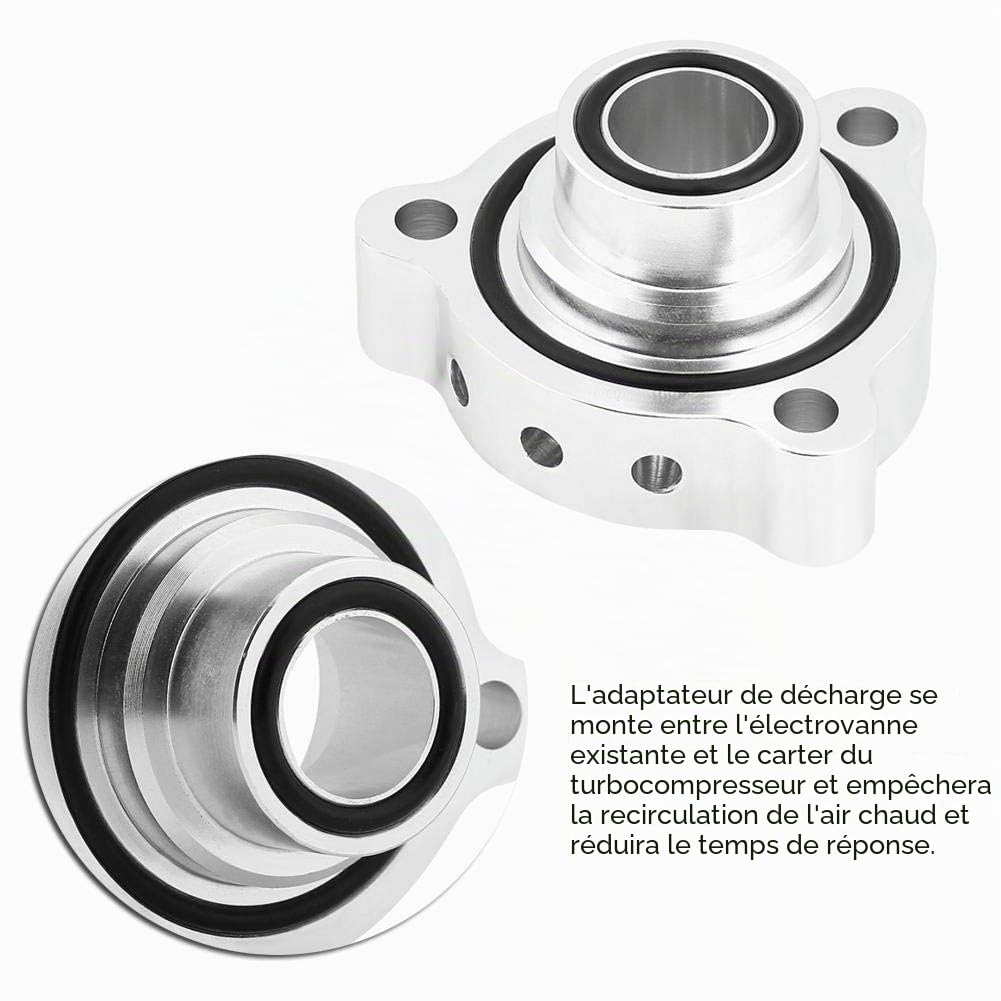 Terisass Adaptateur d'inclinaison de soupape de décharge en alliage d'aluminium pour moteurs 1.6 turbo