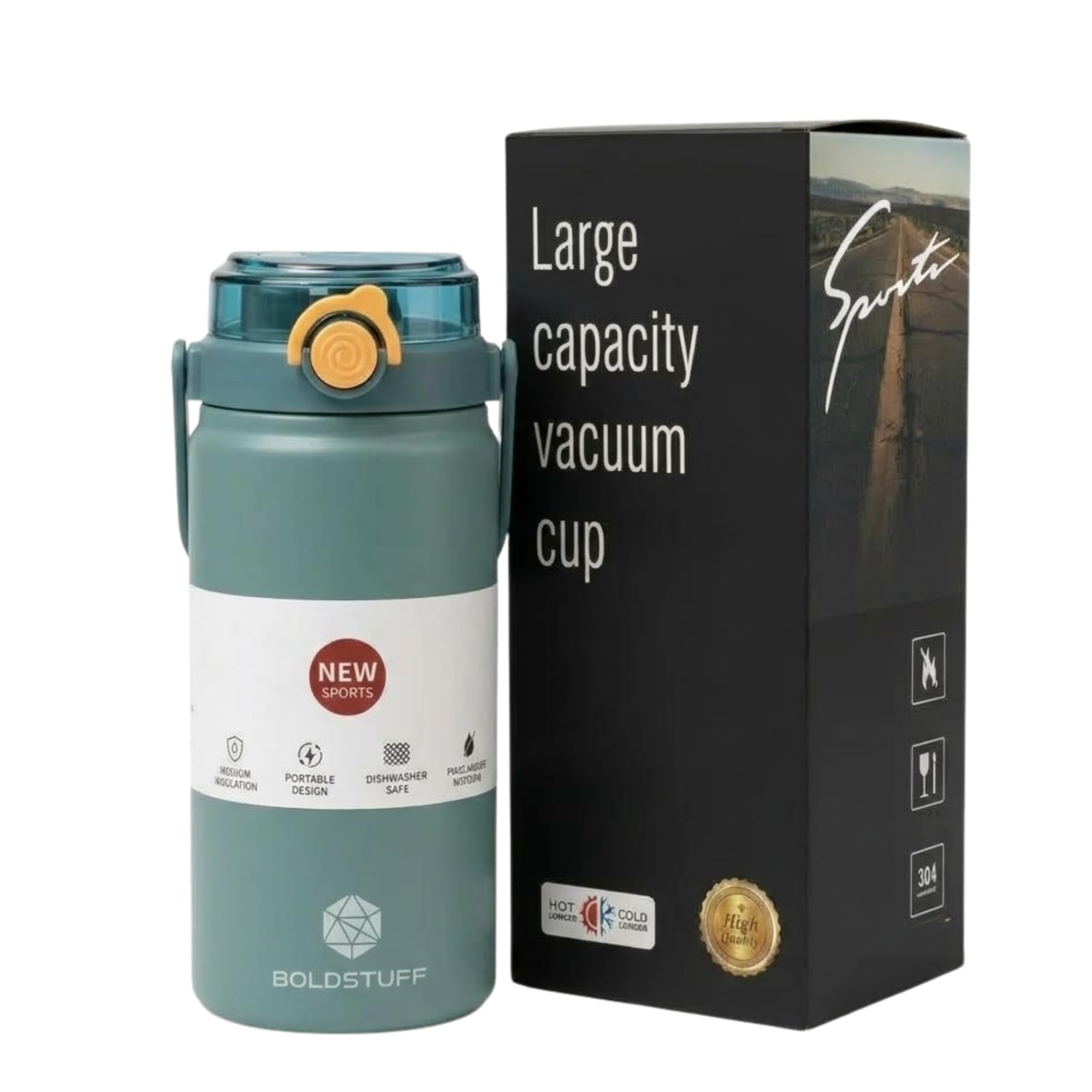 BOLDSTUFF Sports Water Bottle - Black -10 BOLDSTUFF Sports Water Bottle - Black -10