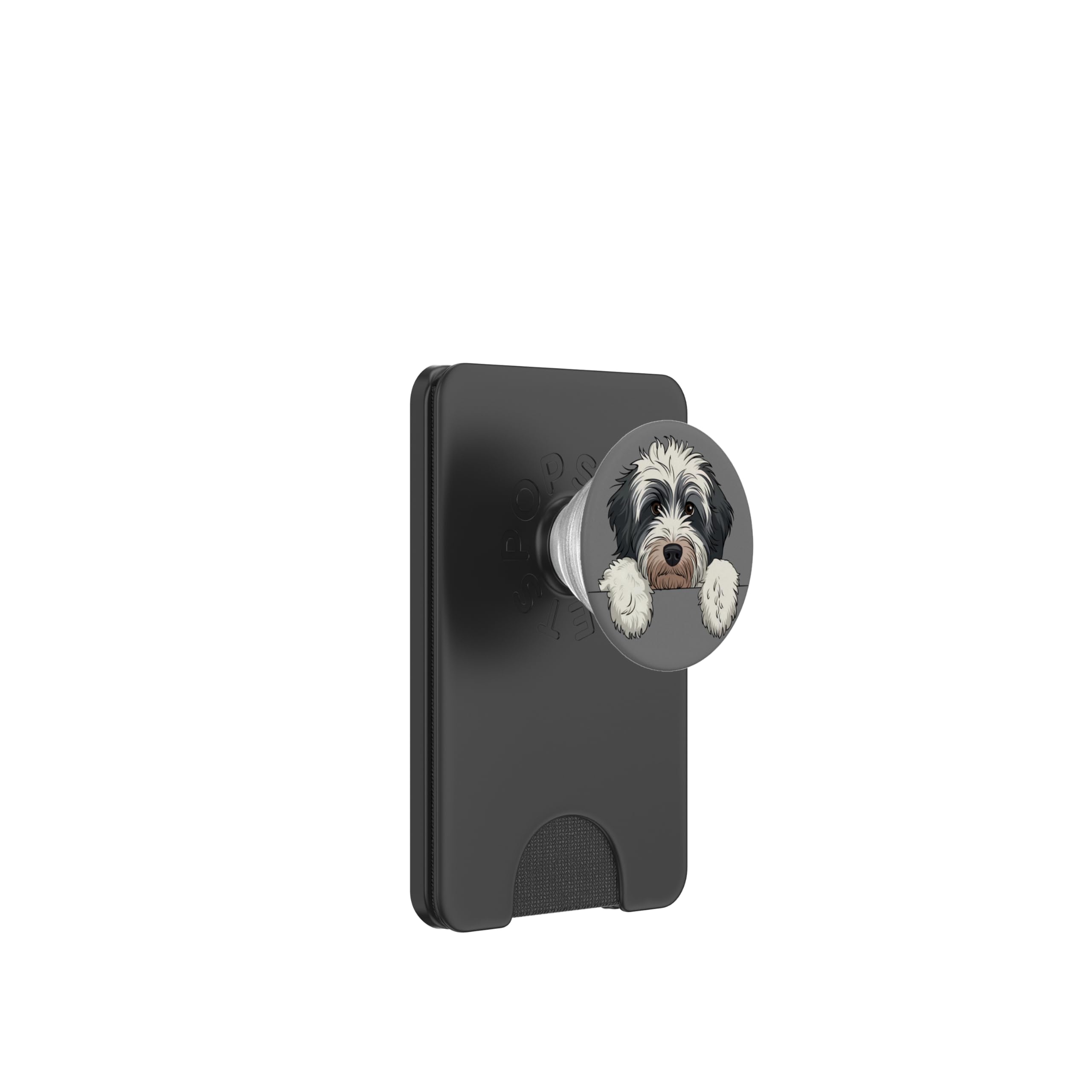 Cute Bernedoodle Peeking Doodle Puppy Dog Lover Men Women PopSockets PopWallet for MagSafe