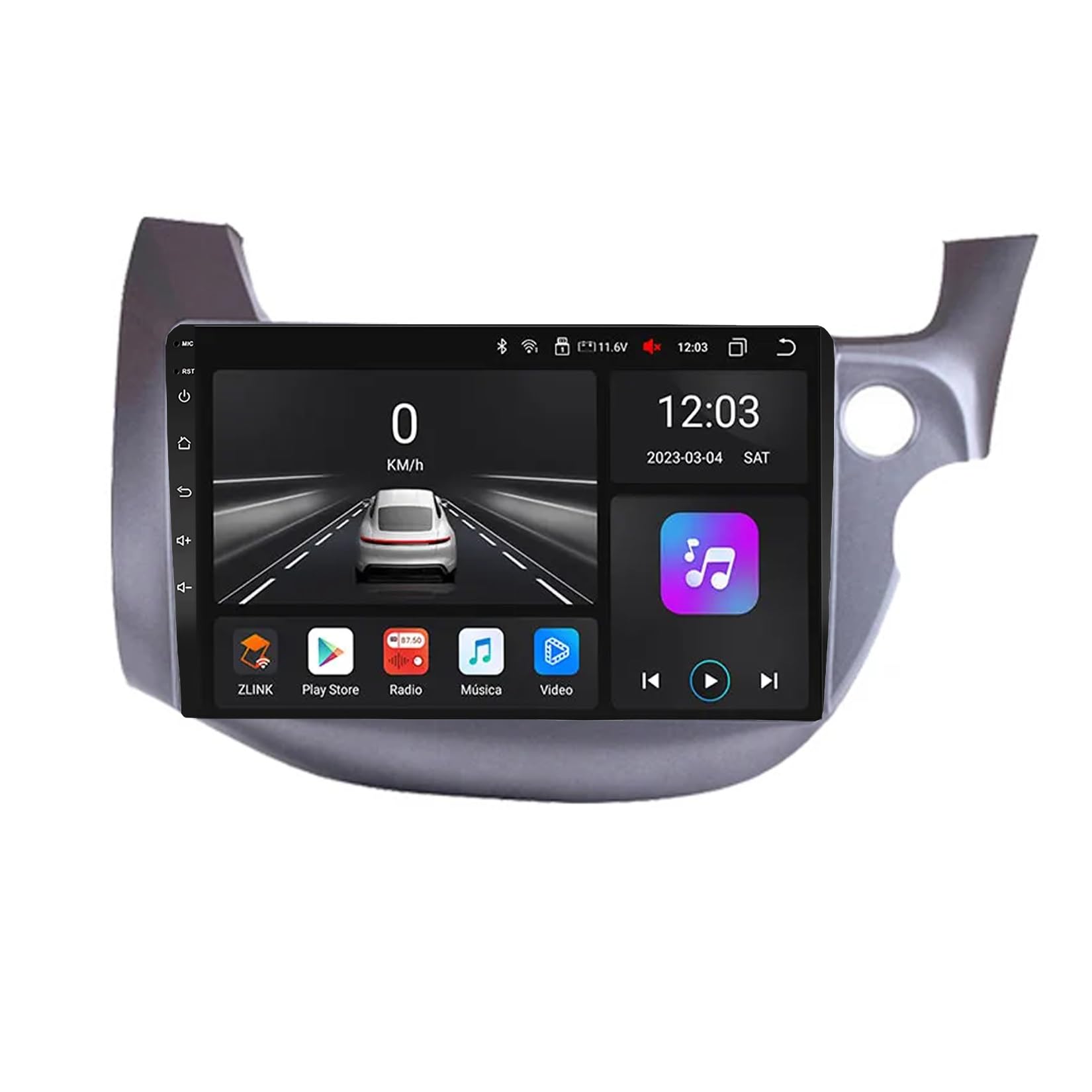 Generico Autoradio con Touchscreen da 10 Pollici Android 15 per Honda Fit Jazz 2008-2013 con BT, FM, DSP, RDS, GPS, comandi al Volante, Telecamera di retromarcia, Touchscreen HD, Android Auto (D2 8+2