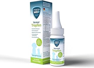 marsavet+ Vermal Tropfen – Natürliches Ergänzungsfuttermittel nach einem kurierten Wurmbefall zur Unterstützung der Verdauung bei Hunden, Katzen, Kleintieren & Vögeln | 50 ml product image
