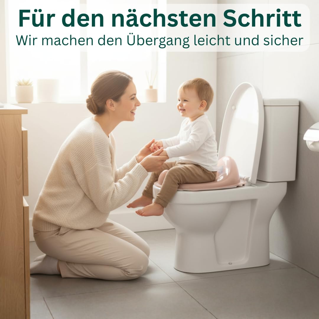 Toilettensitz Kinder Klositz Aufsatz rutschsicher & ergonomisch blau - Toilettenaufsatz Kinder WC Sitz für komfortables sicheres Toilettentraining - Kindertoilettensitzaufsatz ab 2 Jahre