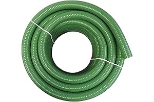 HydroMaxx® Flexible PVC Heavy Duty Green Suctions and Discharge Hose (1" Dia x 100 ft)