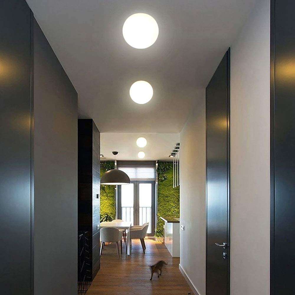 Middle Lámpara de pared de bola de cristal LED moderna, lámpara de pared de mediados de siglo, candelabros de pared de globo para restaurante, sala de estar, mesita de noche, escaleras, espejo de baño
