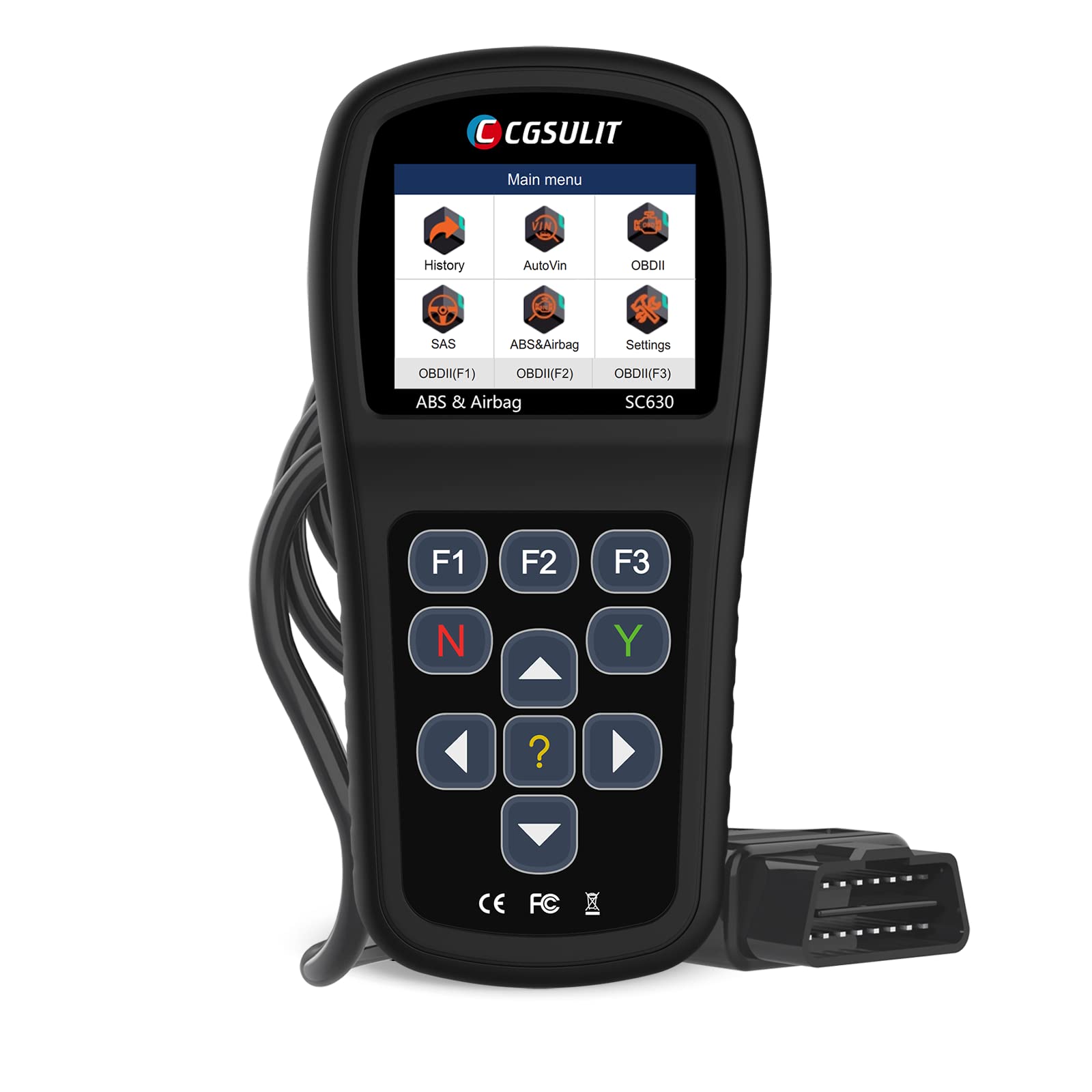 Buy OBD2 Scanner ABS Scan Tool, CGSULIT SC630 SRS SAS Diagnostic Scan Tool BiDirectional