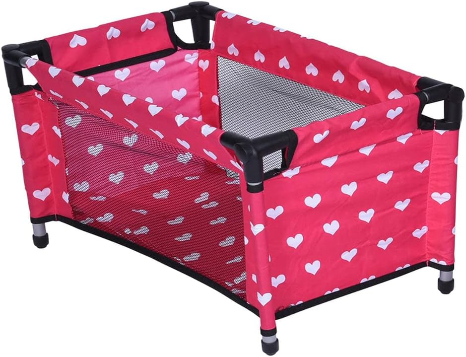 Doll Fold n' Store Pack N' Play - Doll Play Yard with Cute Hearts Design