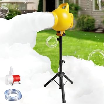 2025 New Party Foam Machine - 800W Pure Copper Motor, 5-7M Spray Distance, 35mins Long-Lasting Foam, ABS+PC Shell, Foam Making Tool for Kids Party/Nightclub/Backyard,Yellow