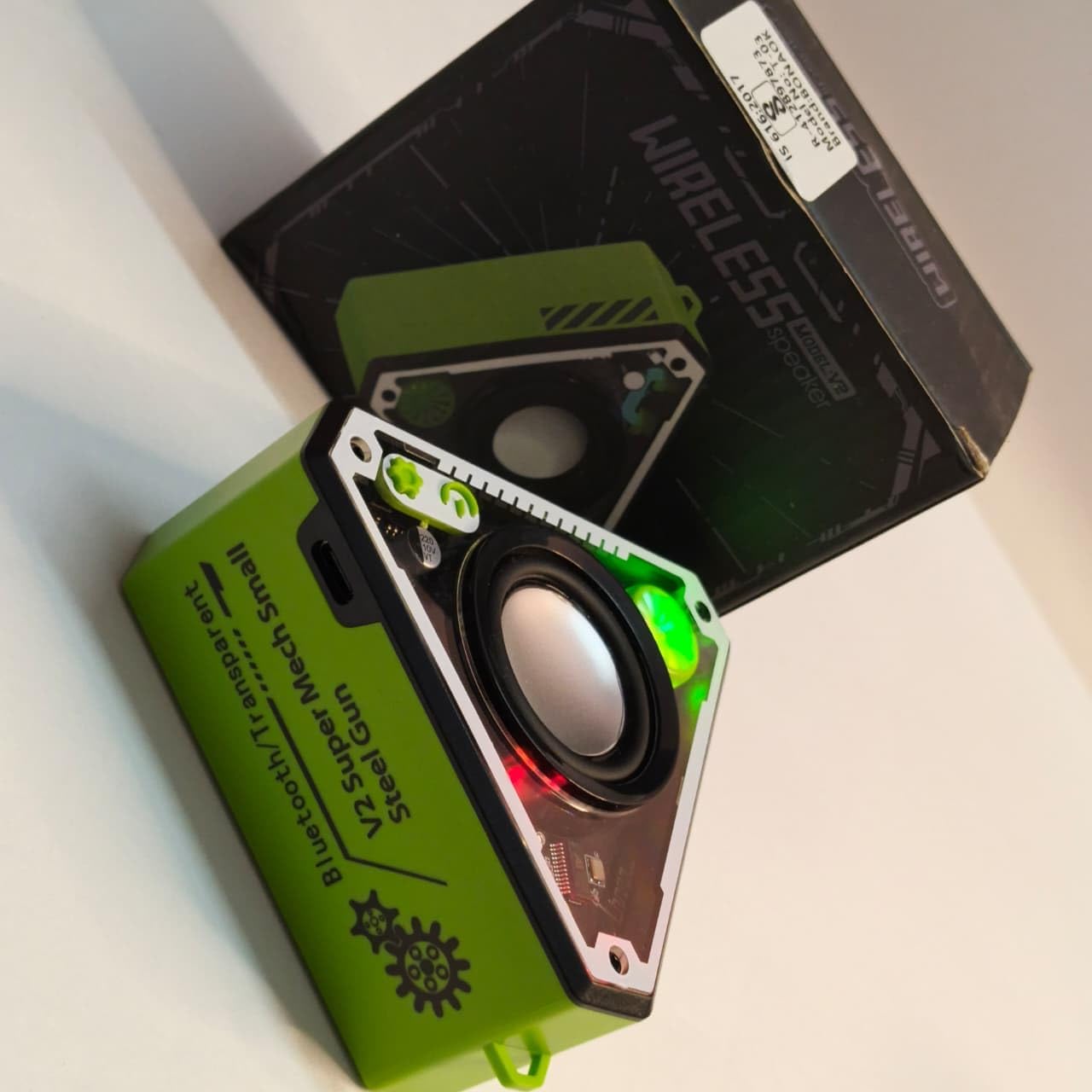Triangle Transparent Mini Speaker 5W Bluetooth Wireless Portable Speaker with Rechargeable Battery, Compact High Bass Sound for Home, Office and Travel