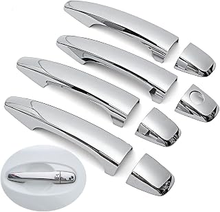 Car Automotive Exterior Driver Door Handle Chrome Car Door Handle Cover Pad Sticker Overlay Styling for Toyota Corolla Fielder 2014 2015 2016 2017 2018 Trim Outside Decorative