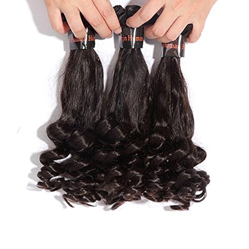 XCCOCO Extensiones de cabello humano virgen Remy peruano, 3 paquetes (16, 18, 20 pulgadas), tejido de cabello humano virgen Remy peruano 7A, color