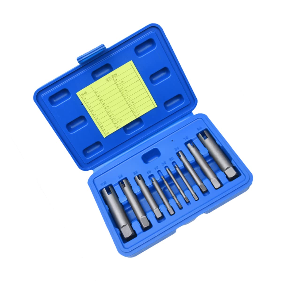 NUOBESTY Set di Estrattori Viti Danneggiate 178 Cacciavite, Lega Argento, 10 Pezzi, Design a 4 Artigli per Viti Rotte e Arrugginite