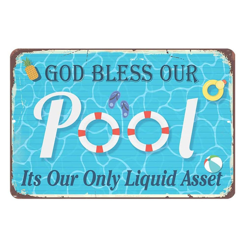 2PCS Pool Warning Metal Tin Sign, Pool Knowledge Metal Tin Sign, Pool Rules Planing Education, Swimming Pool Rules Sign For Outdoor Security Farm Yard Warning Decoratives (10