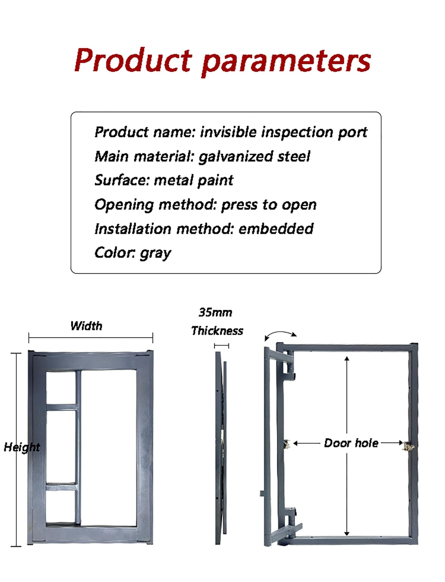 Puerta de Acceso para Azulejos - Panel Oculto a RAS para fontanería/hidrante contra Incendios - Tapa de Servicio Impermeable con bisagras inoxidables - Calefacción por Suelo Radiante y mante