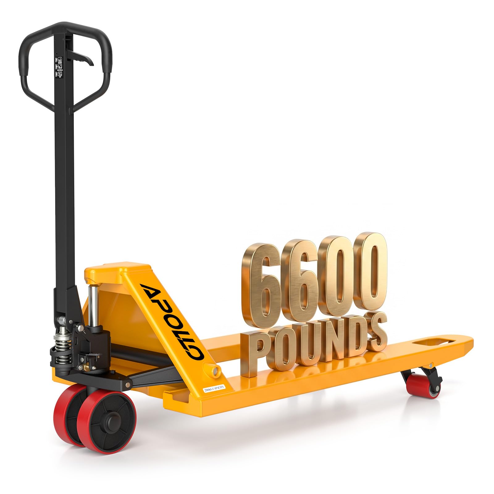 APOLLOLIFT Pallet Jack Truck 6600 Lb Capacity, 27" W x 48" L Standard Forks
