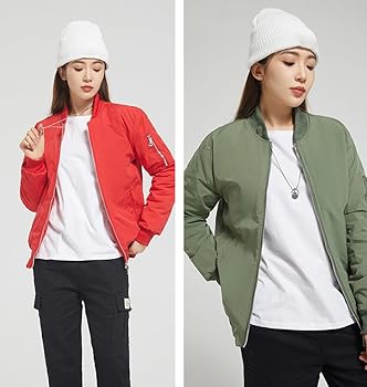 Amazon | [D.IIZOO] 厚手 中綿 MA-1 フライトジャケット ナイロン