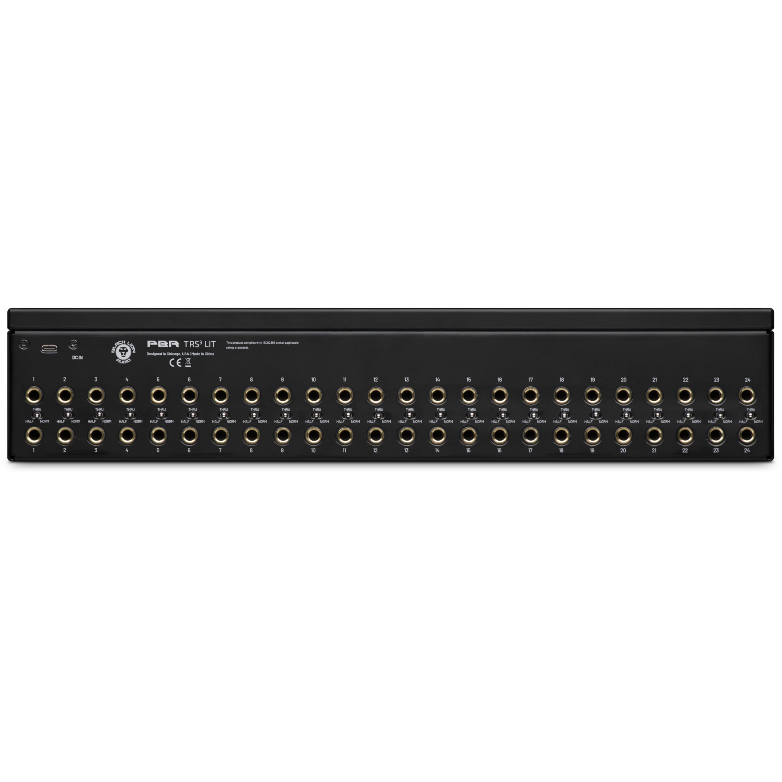 Black Lion Audio PBR TRS3 LIT 48-point Gold-plated TRS Patchbay