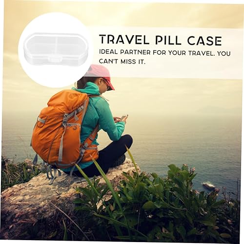 Miniatura 3 de Healeved Pastillero pequeño pequeño para monedero, bolsillo para medicamentos, mini contenedores de viaje, caja de almacenamiento de medicamentos,