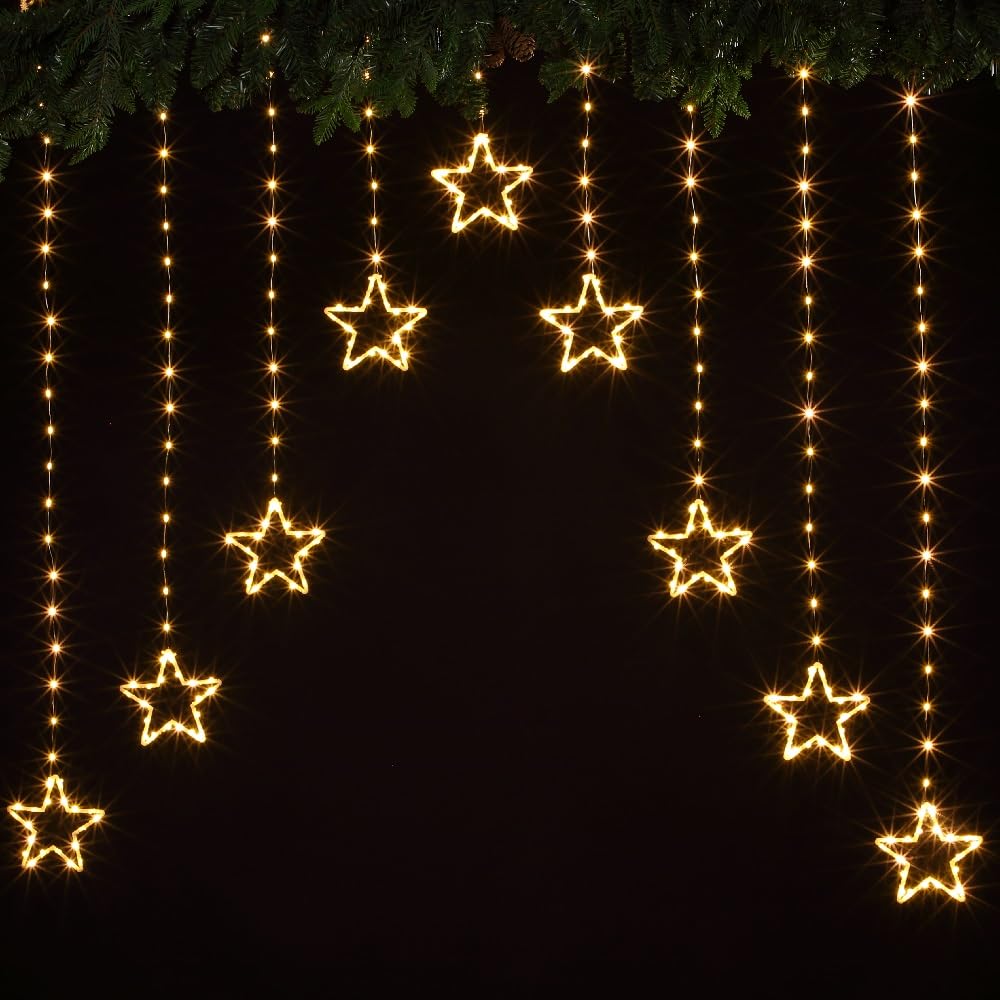 Noma Star Wire Curtain Light, 308 Warm White LED's (Pack of 1)