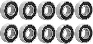 10pcs 6202 2rs Rubber, 6202 2rs Double Sealed Deep Groove Steel Ball Bearings 15x35x11mm