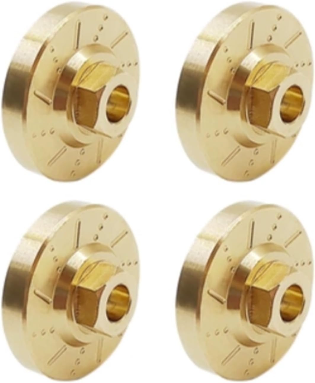 Brass RC Wheel Hex Drive Hub Adaptors for FMS 1/24 FCX24 RC Crawler Upgrades Parts