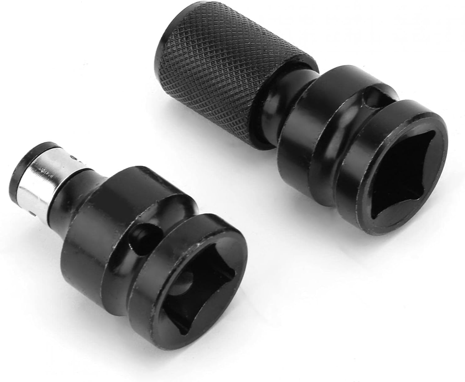 Socket Adapter Converter, Hex Female Telescopic Socket Adapter 2Pcs 1/2 Socket Impact Adapter to 1/4 for Pneumatic and Electric Wrenches