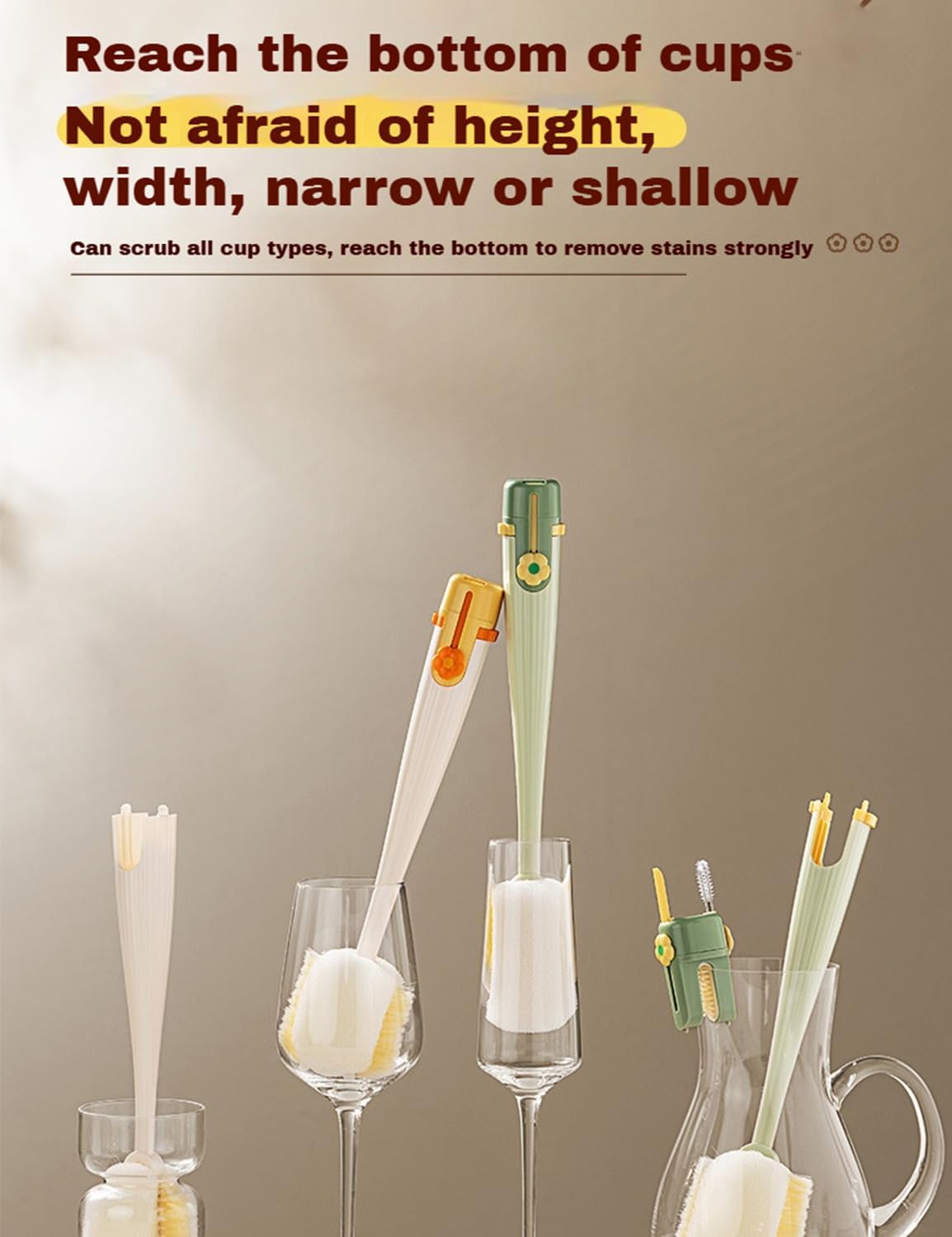 Cleaning Brush, Suitable for Most Cups