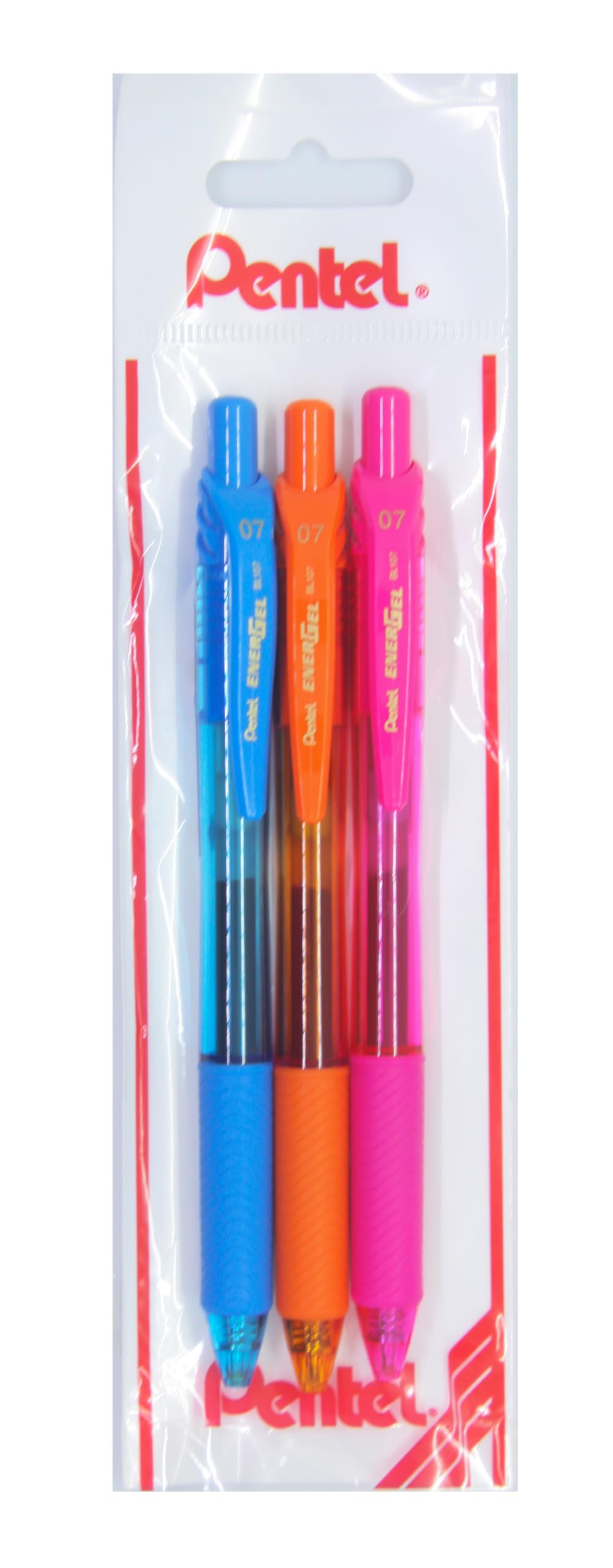 Pentel ENERGEL 0.7 mm Likit Roller Kalem Pembei/Turkuz/Turuncu 3'lü set