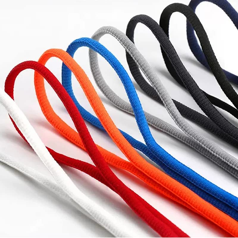 Image of PANGAEA Oval Shoe Laces for Sneakers, Half Round Athletic Shoestrings for Running Basketball Trainer Shoes, 1 /4 inch