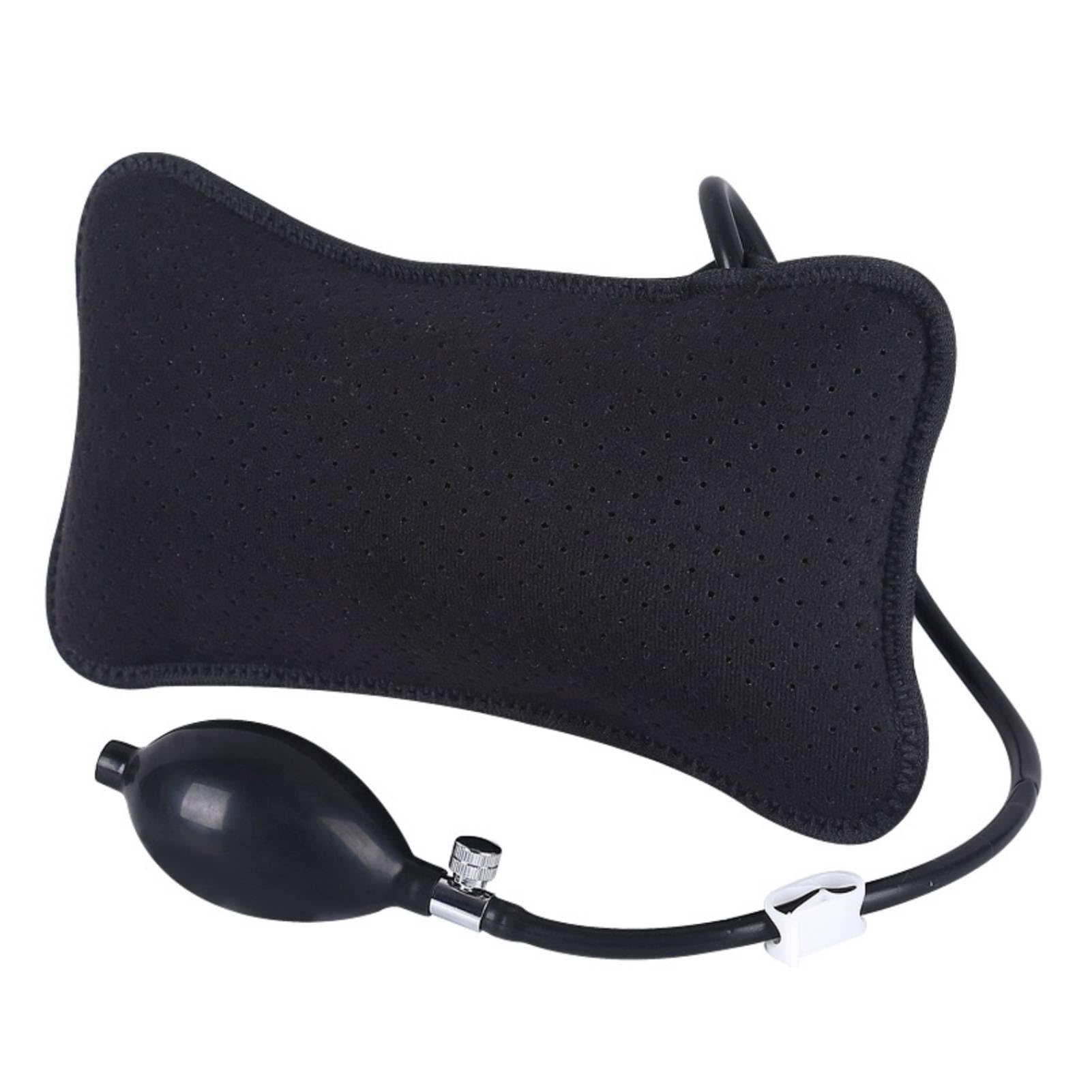 Agatige Almohada Lumbar Hinchable, Almohada Lumbar Portátil, Transpirable, Lavable, Soporte Lumbar con Bomba para Casa, Oficina, Viajes y Coche
